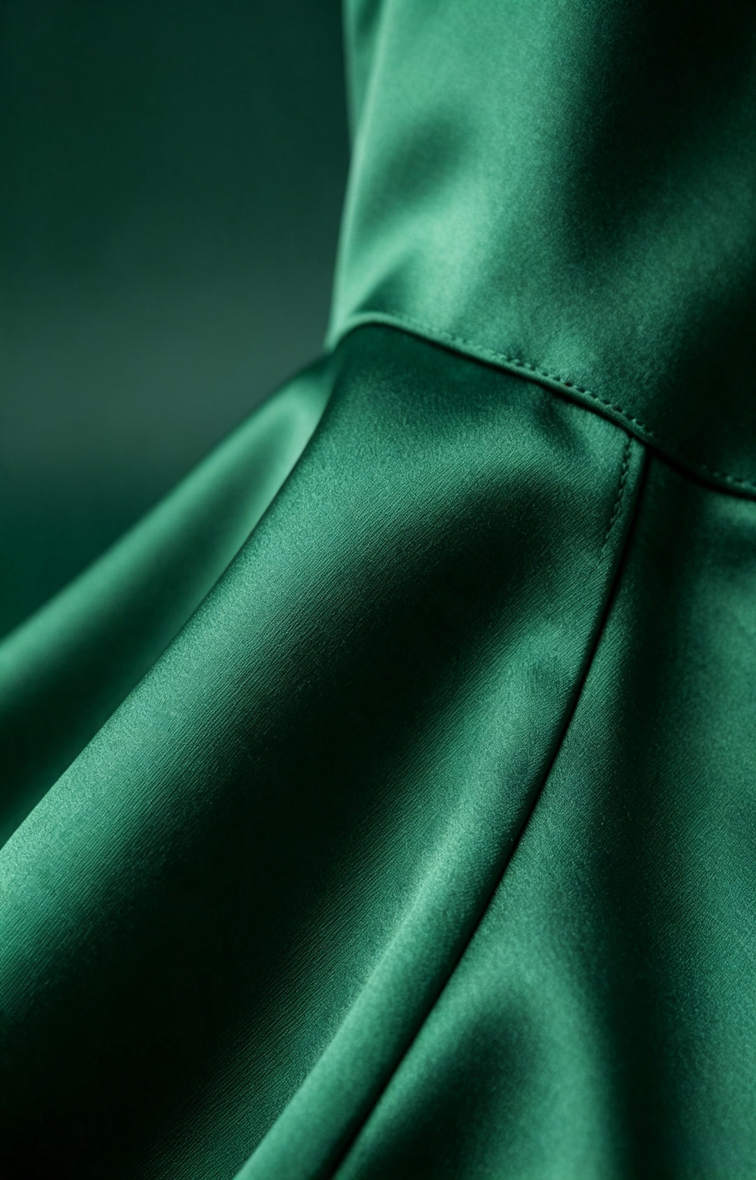 Heavy premium satin fabric texture for XALPHEOR formal gown