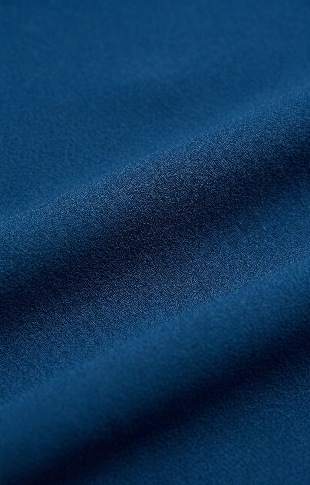 XALPHEOR Navy Blue One‑Shoulder A‑Line Matte Crepe Floor‑Length Bridesmaid Evening Gown Fabirc View