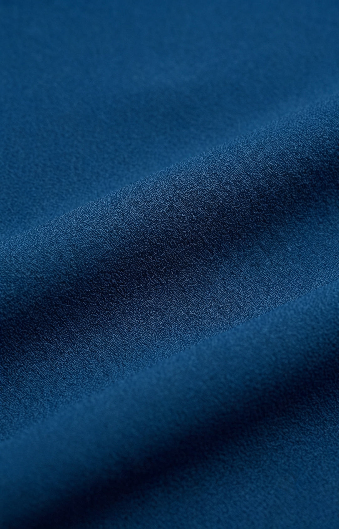 XALPHEOR Navy Blue One‑Shoulder A‑Line Matte Crepe Floor‑Length Bridesmaid Evening Gown Fabirc View
