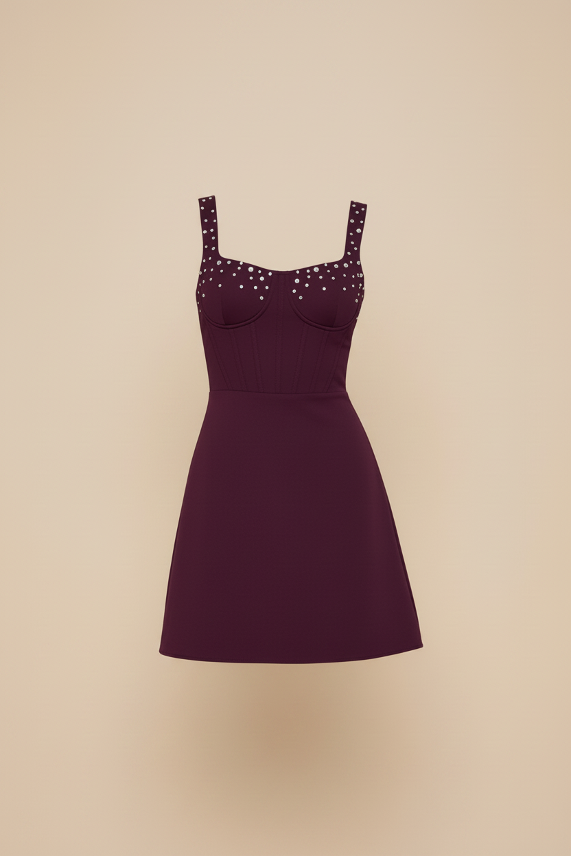 Deep Plum dress without model